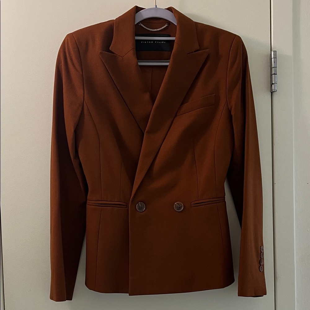 Double-Breasted Blazer in Brown. Size 36EU/S. Like new.